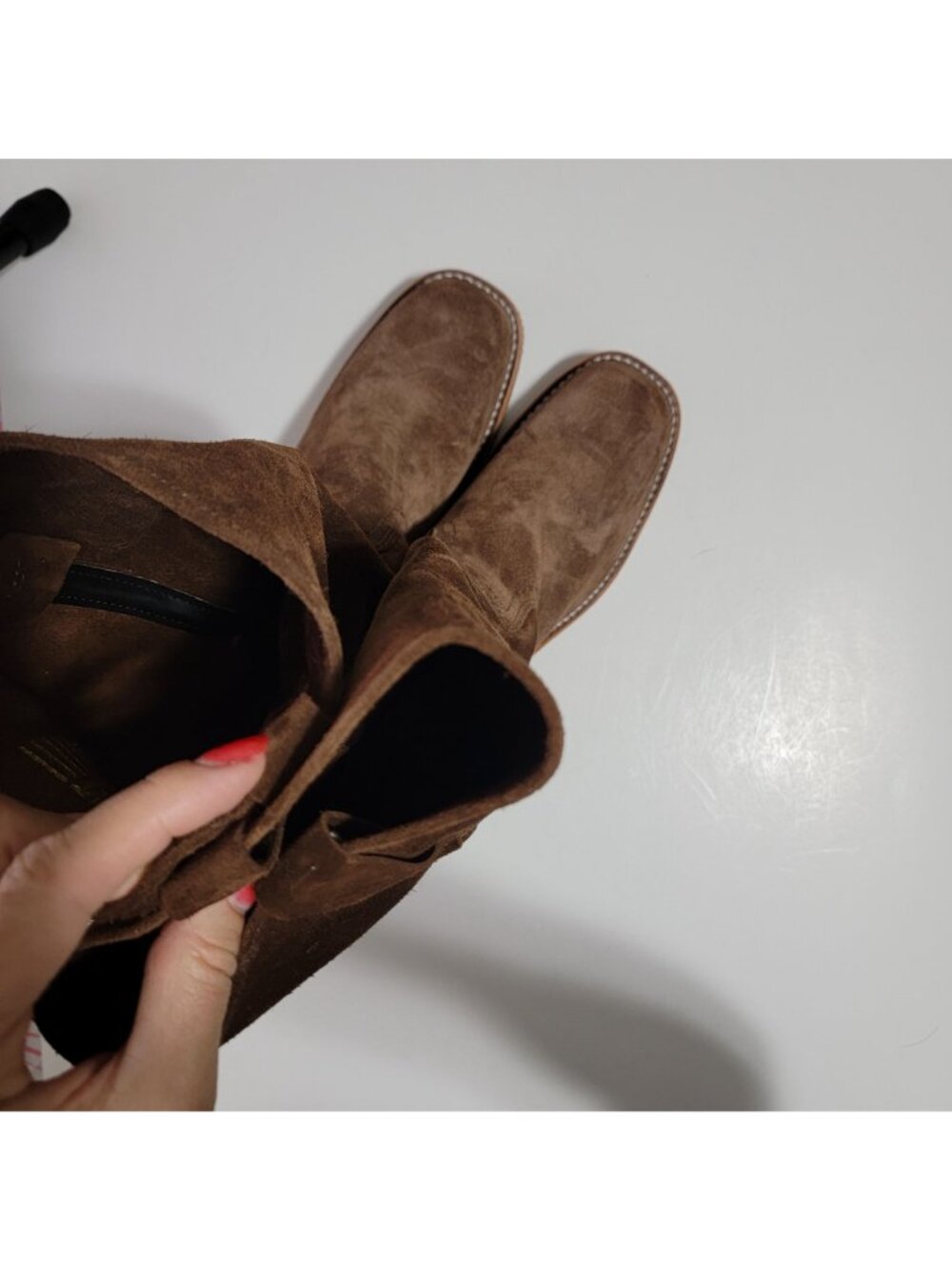 Frye Campus Boots Festival Western Barn Chore Boho Chic Brown Suede Womens 8.5 - Picture 5 of 12